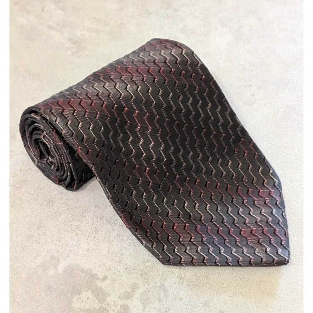 Principe Mens 100% Silk Metallic Luster Jacquard Tie Hand Made in Italy 57.25x4
